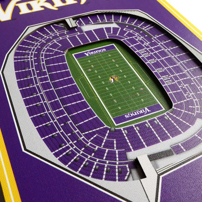 Cuadro YouTheFan NFL Stadium Banner 3D Vikings