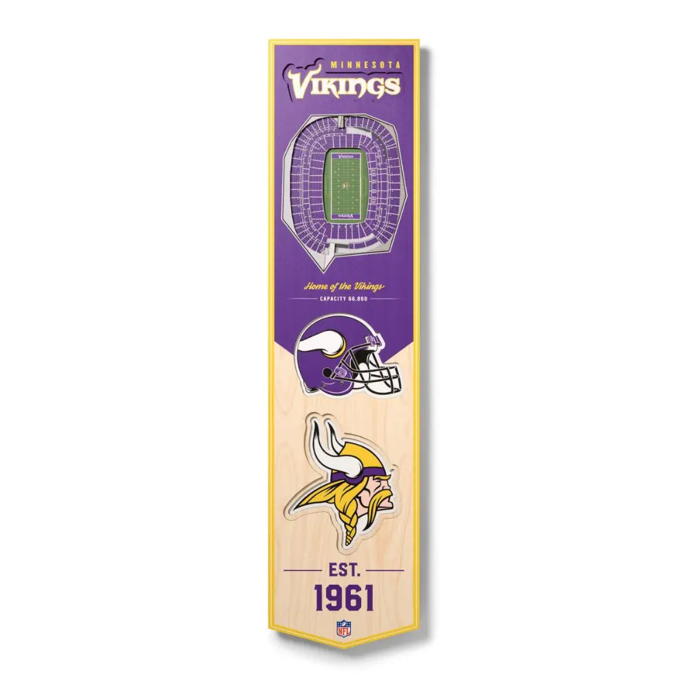 Cuadro YouTheFan NFL Stadium Banner 3D Vikings