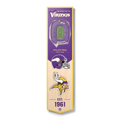 Cuadro YouTheFan NFL Stadium Banner 3D Vikings