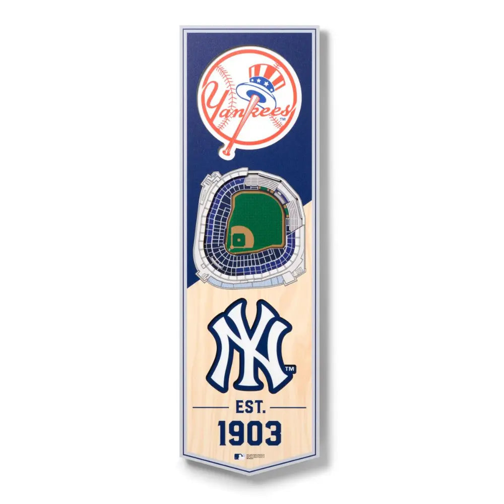 Cuadro YouTheFan NFL Stadium Banner 3D Yankees
