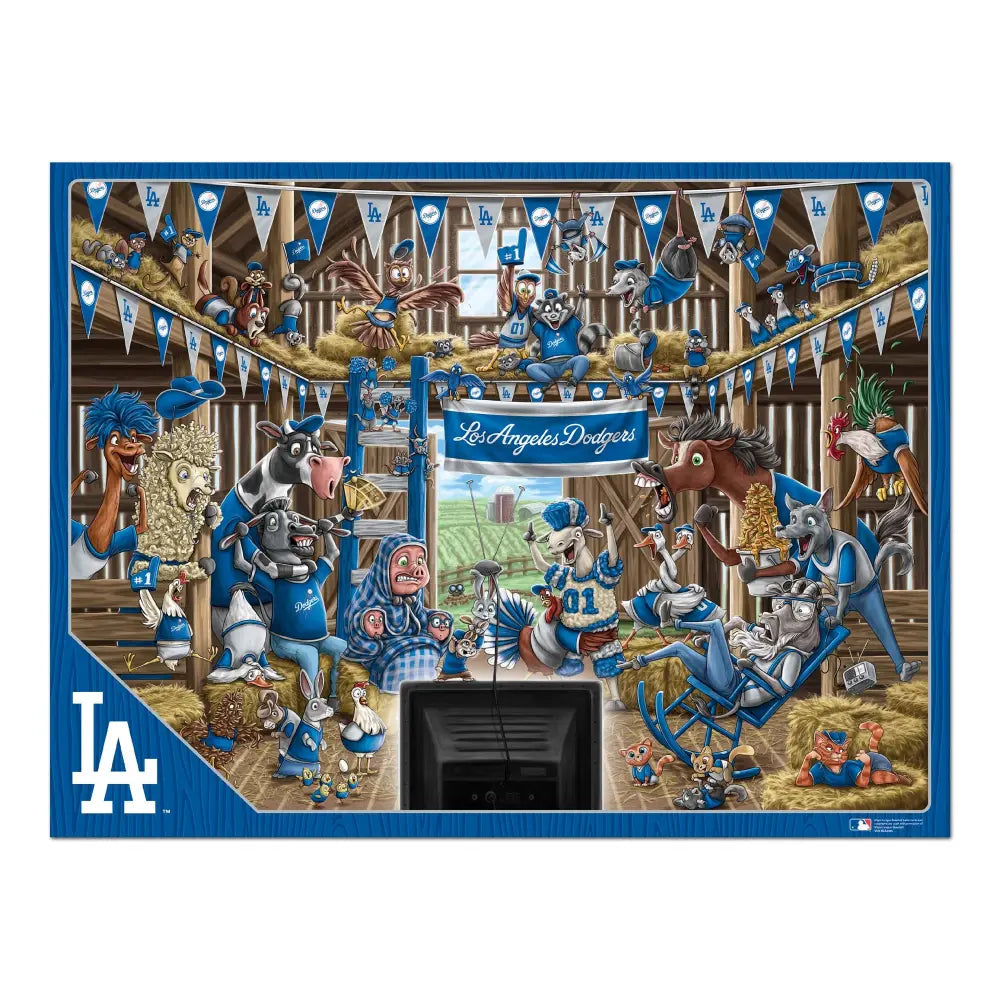 Rompecabezas YouTheFan MLB Barnyard Fans Dodgers