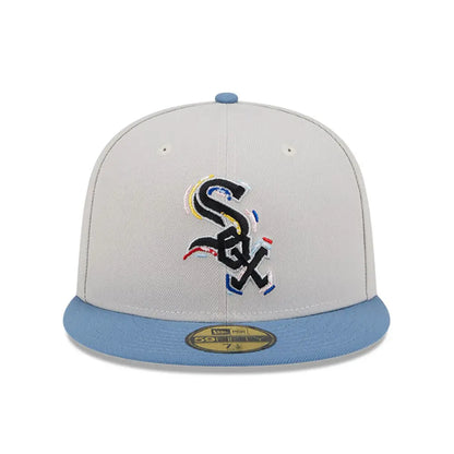 Gorra New Era 5950 MLB Color Brush White Sox