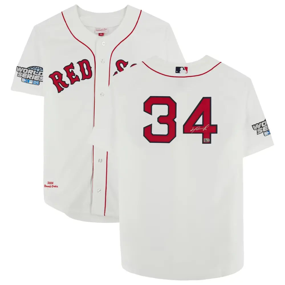 Jersey Mitchell & Ness MLB Autografiado por David Ortiz #34