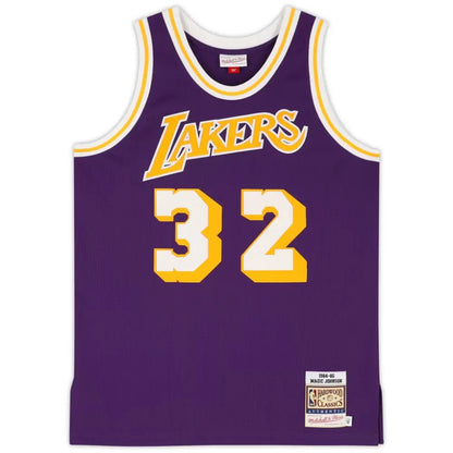 Jersey Mitchell & Ness NBA Autografiado por Magic Johnson #32
