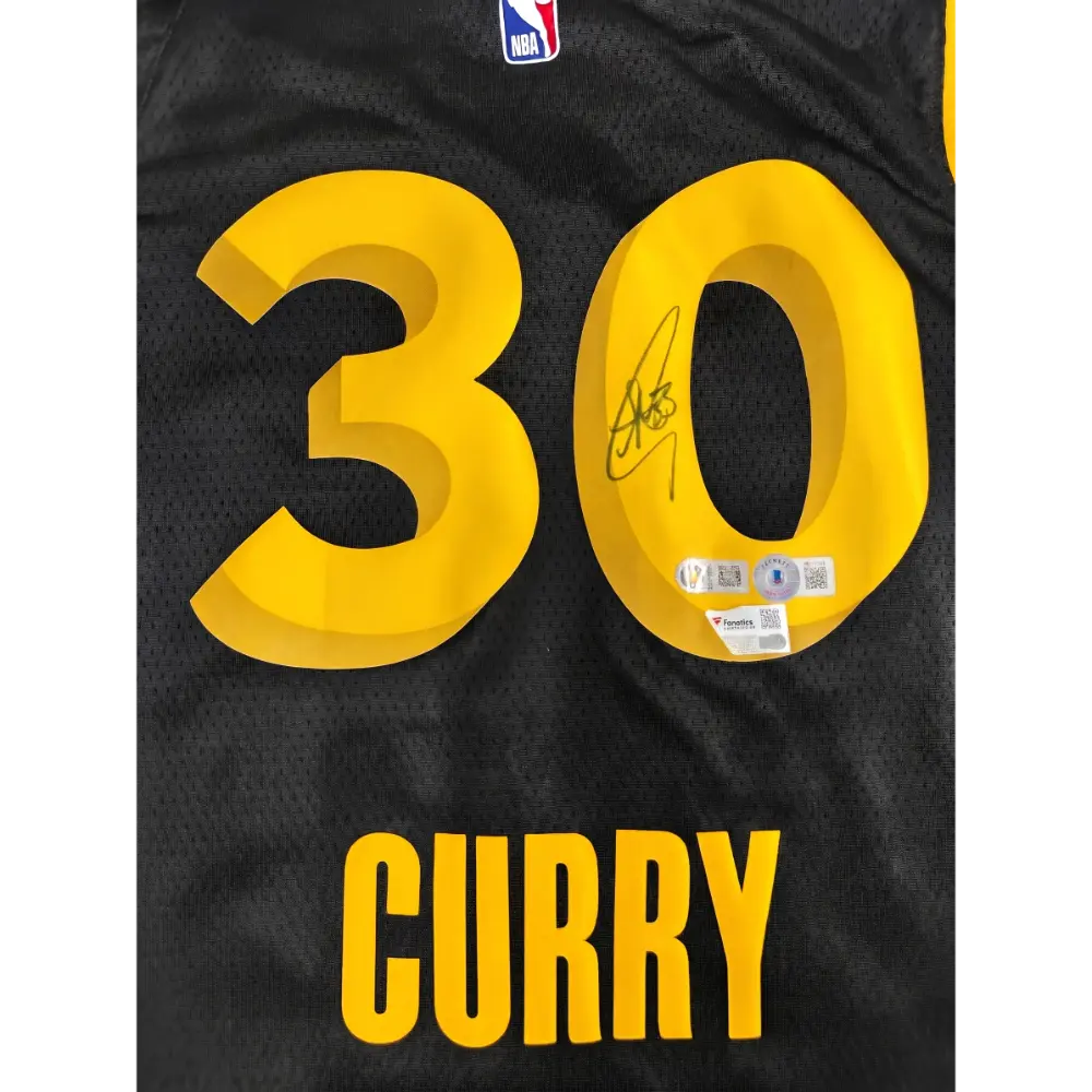 Jersey NBA Autografiado por Stephen Curry #30 Warriors
