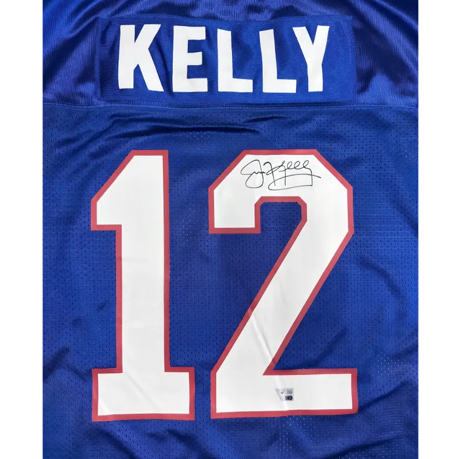 Jersey Mitchell & Ness NFL Autografiado por Jim Kelly #12 Bills