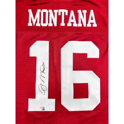 Jersey Mitchell & Ness NFL Autografiado por Joe Montana #16 49ers
