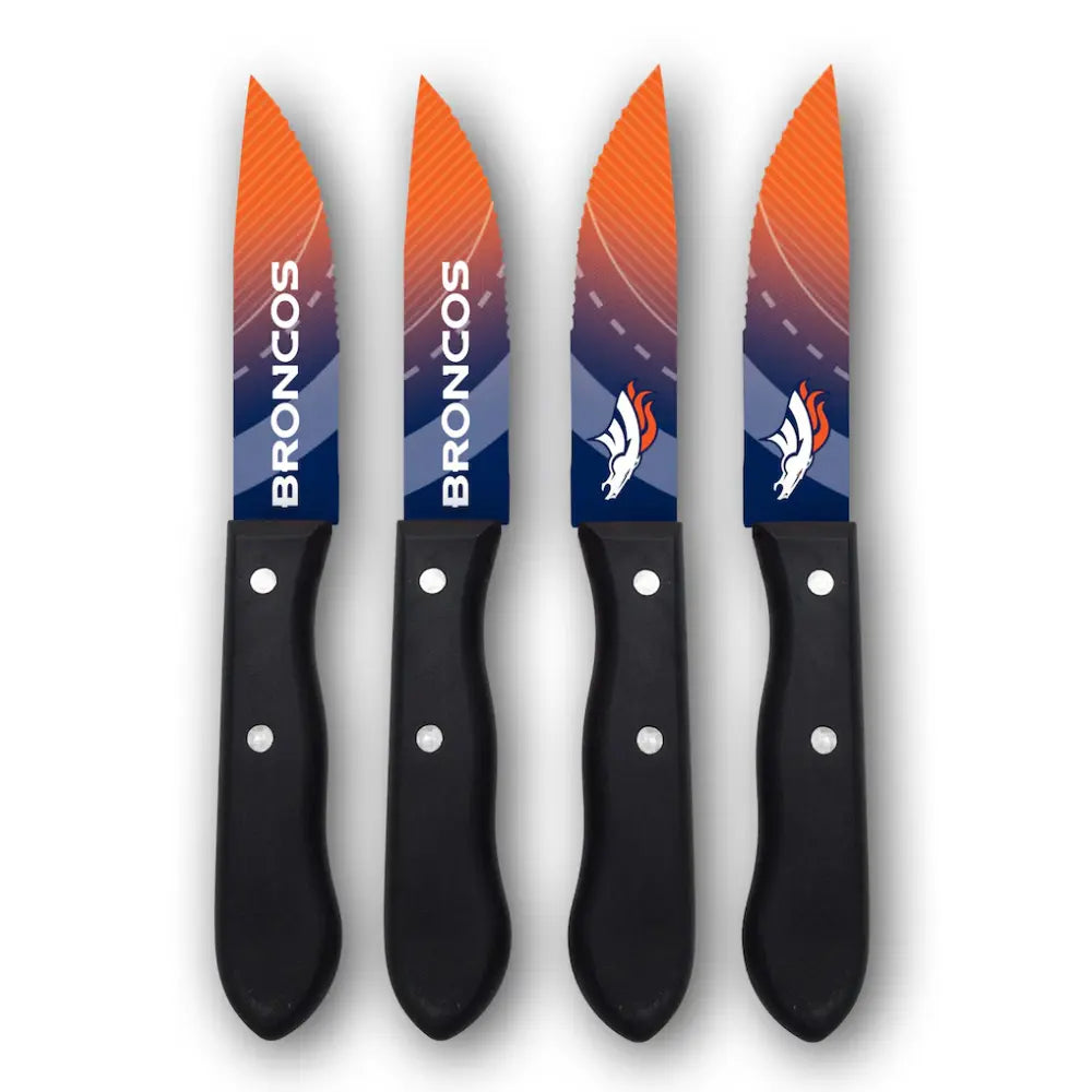 Juego Cuchillos NFL Set 4 Piezas Broncos