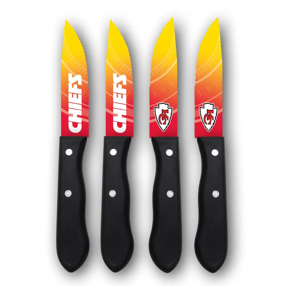 Juego Cuchillos NFL Set 4 Piezas Chiefs