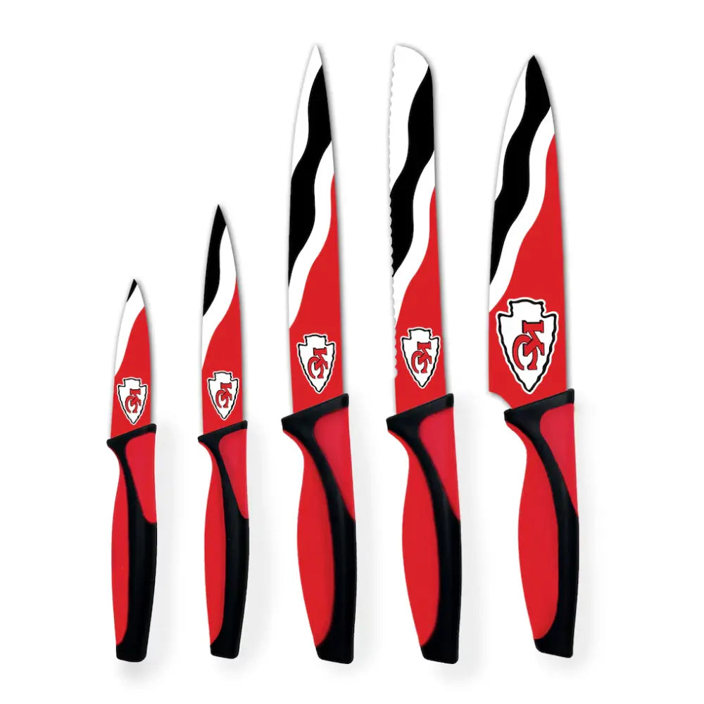 Juego Cuchillos NFL Set 5 Piezas Chiefs