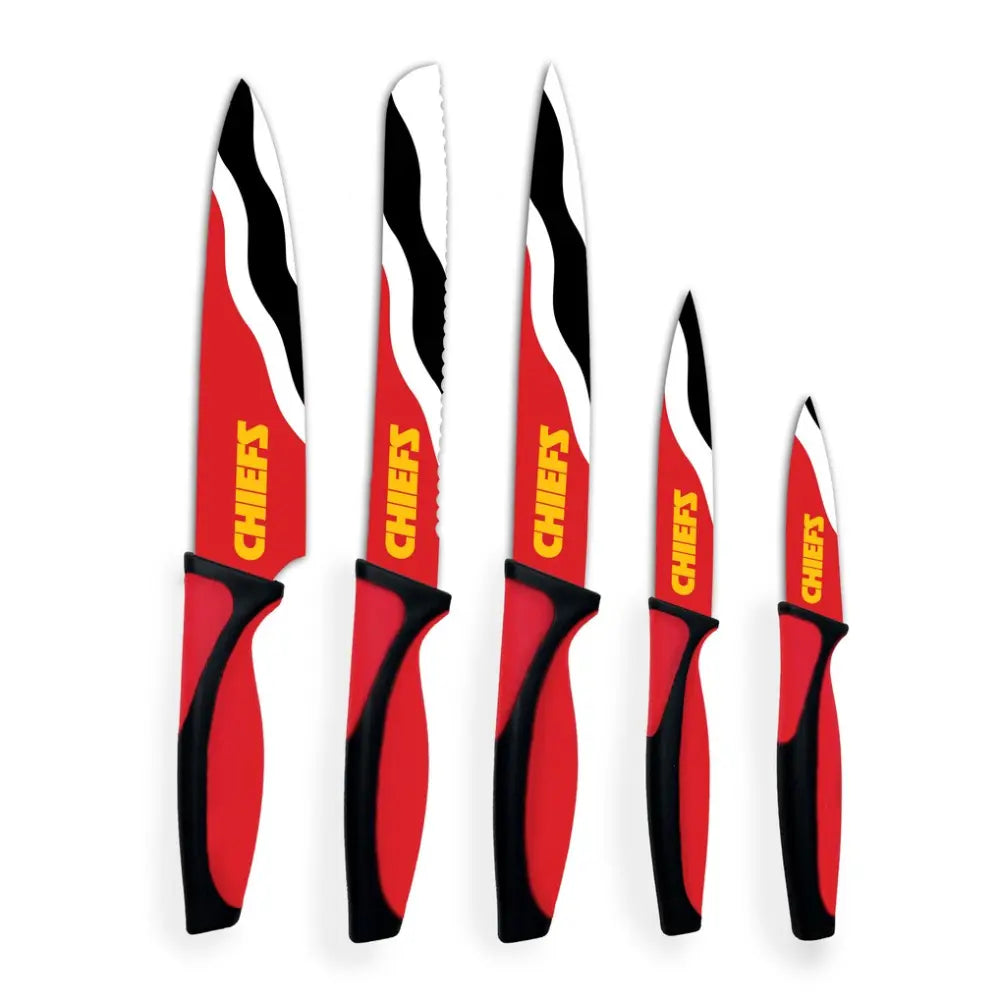 Juego Cuchillos NFL Set 5 Piezas Chiefs