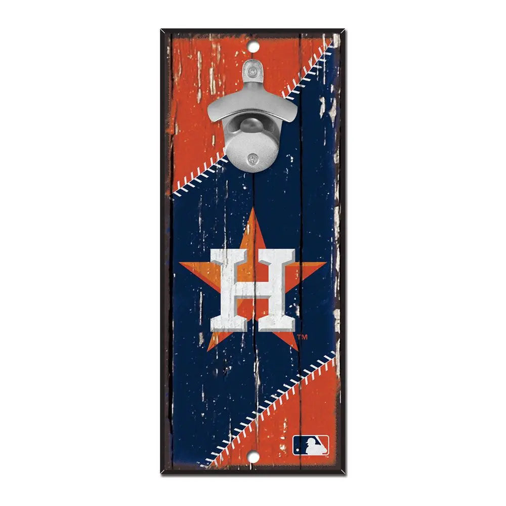 Letrero Madera Con Destapador Wincraft MLB Astros