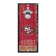 Letrero Madera Con Destapador Wincraft NFL 49Ers