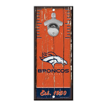Letrero Madera Con Destapador Wincraft NFL Broncos