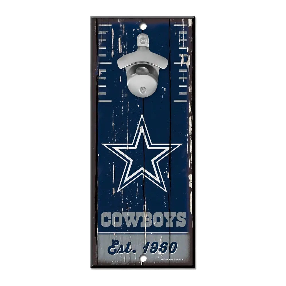 Letrero Madera Con Destapador Wincraft NFL Cowboys