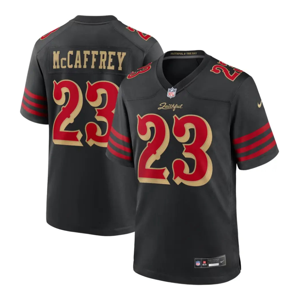Jersey Nike NFL Game Rivalries 2025 Christian McCafrey #23 49ers