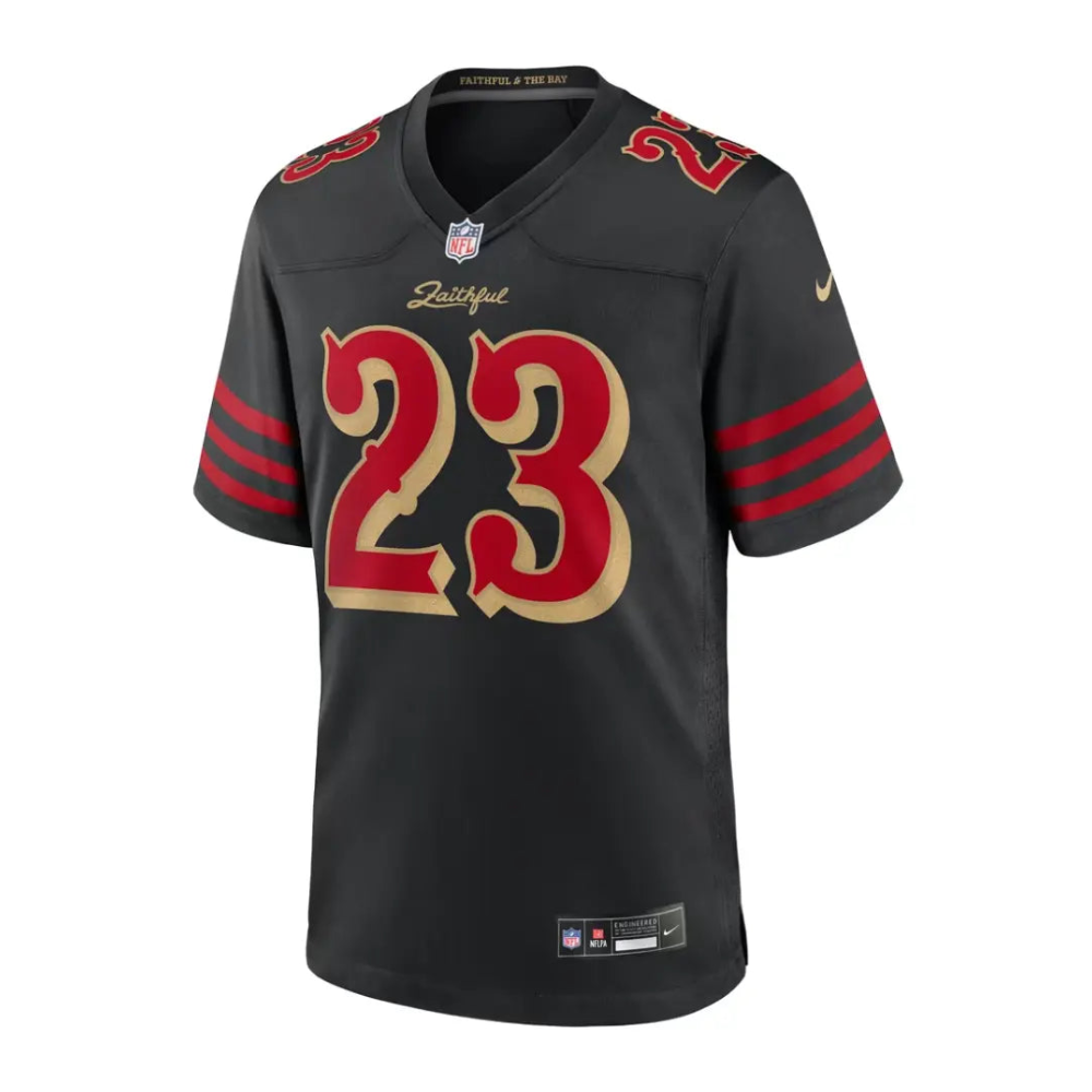 Jersey Nike NFL Game Rivalries 2025 Christian McCafrey #23 49ers