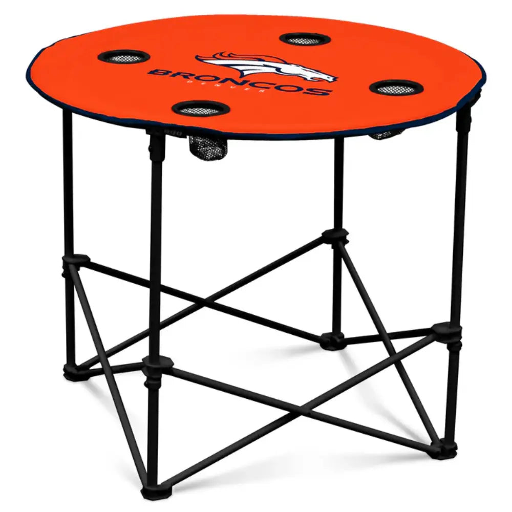 Mesa Plegable Redonda Logo NFL Broncos