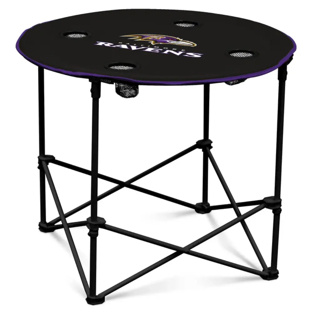 Mesa Plegable Redonda Logo NFL Ravens