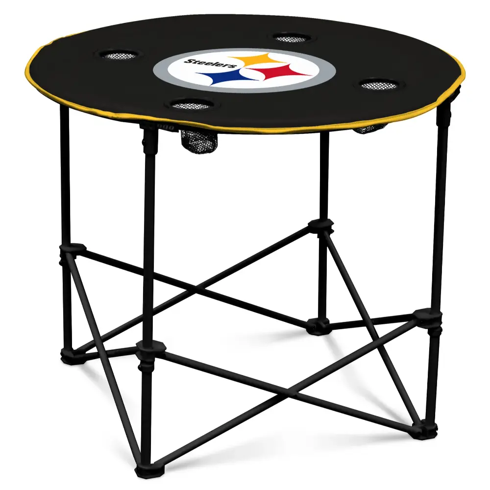 Mesa Plegable Redonda Logo NFL Steelers