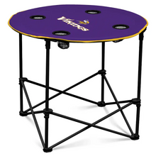 Mesa Plegable Redonda Logo NFL Vikings