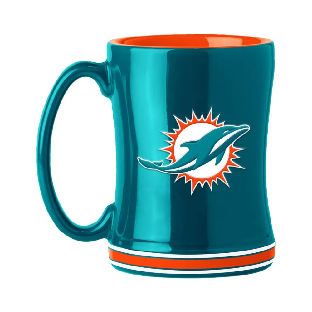 Taza NFL Relief Miami Dolphins 14 Oz