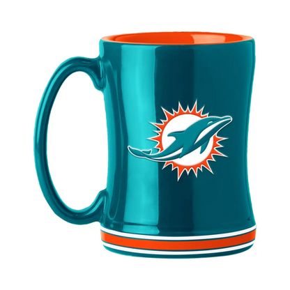 Taza NFL Relief Miami Dolphins 14 Oz