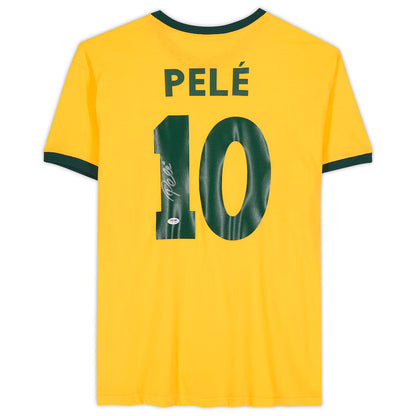 Jersey Amarilla Autografiada de la Selección de Brasil por Pelé