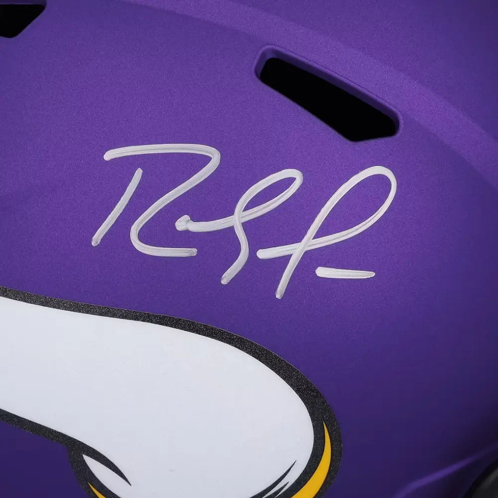 Casco Riddell NFL Speed Réplica Autografiado Por Randy Moss Vikings
