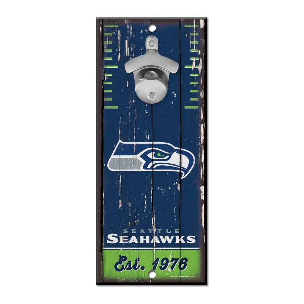 Letrero Madera Con Destapador Wincraft NFL Seahawks