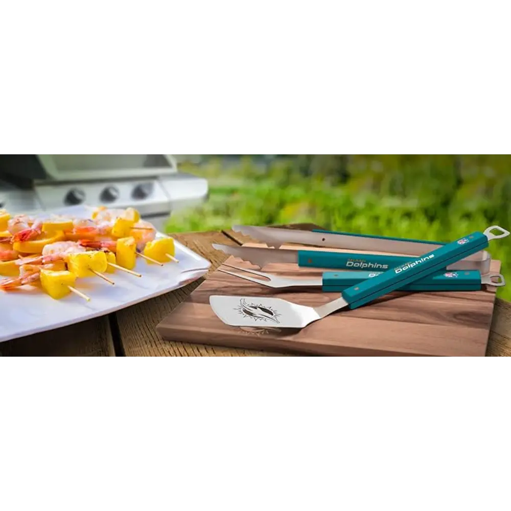 Set NFL 3 Pzas BBQ Spirit Series Dolphins