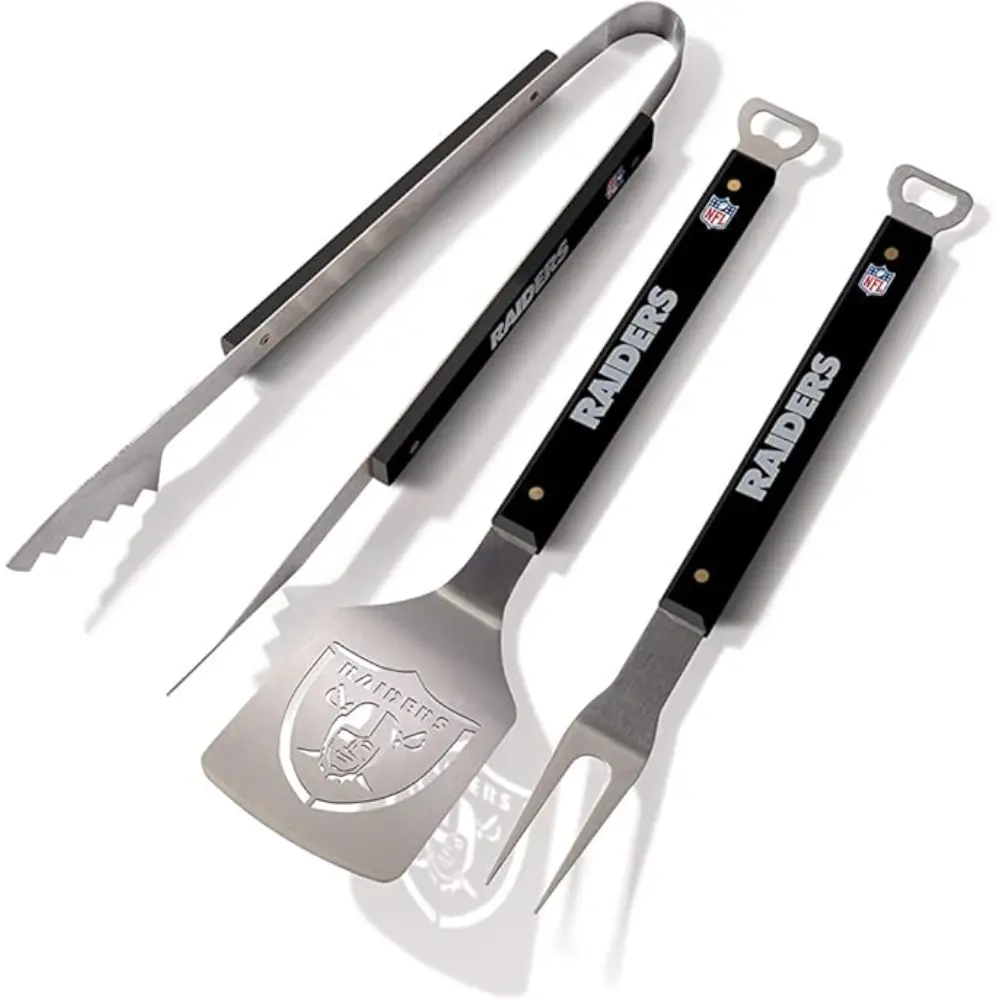 Set NFL 3 Pzas BBQ Spirit Series Raiders