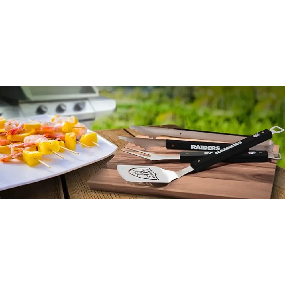 Set NFL 3 Pzas BBQ Spirit Series Raiders