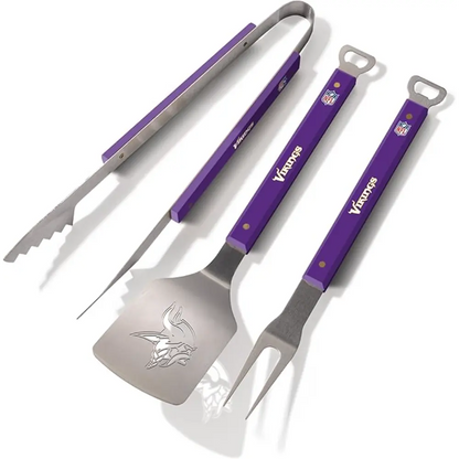 Set NFL 3 Pzas BBQ Spirit Series Vikings