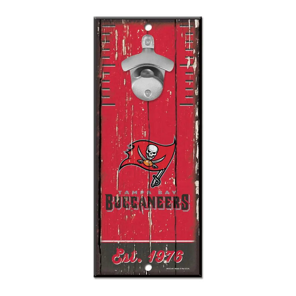Letrero Madera Con Destapador Wincraft NFL Buccaneers