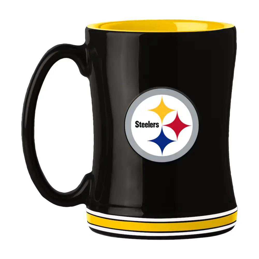 Taza NFL Relief Pittsburgh Steelers 14 Oz