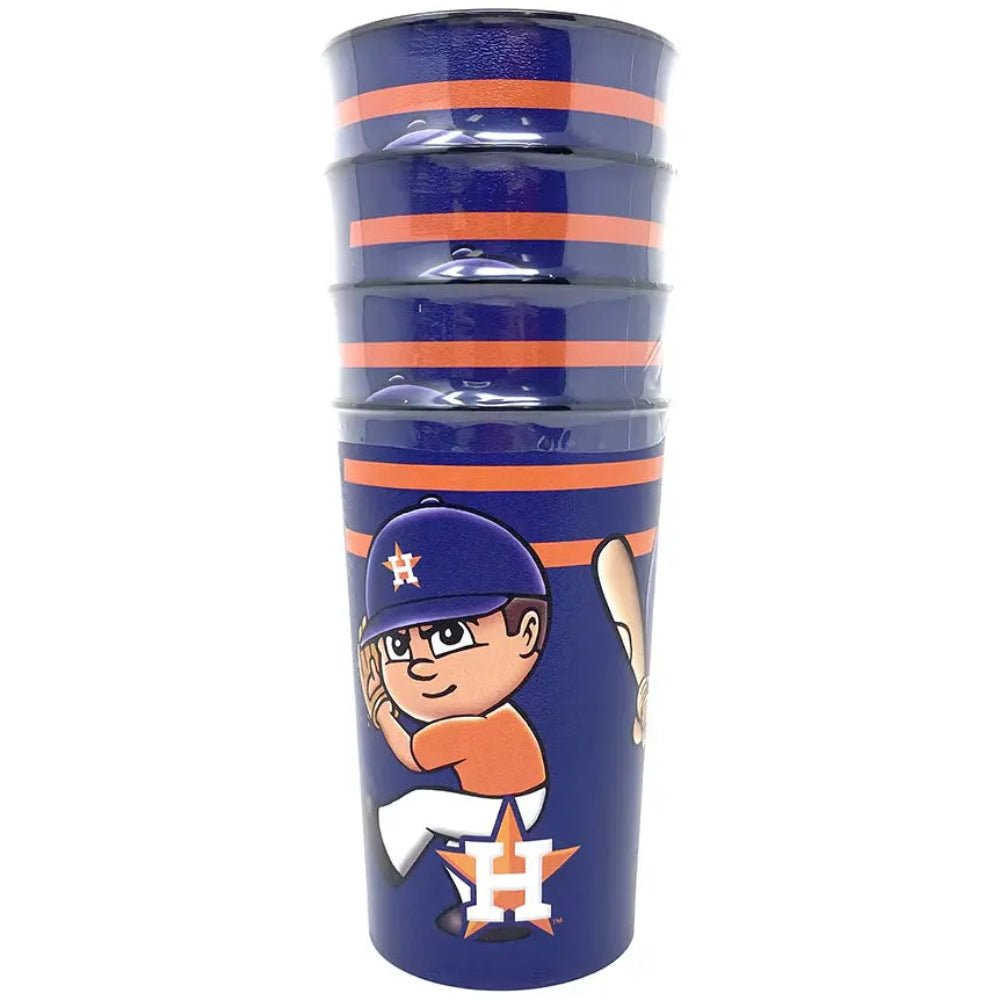 Vaso MLB Party Cup 4 Pack 22 Oz Astros