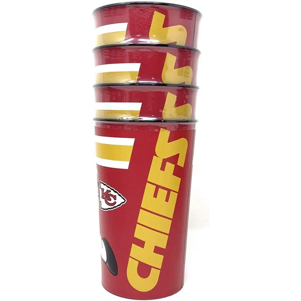 Vaso NFL Party Cup 4 Pack 22 Oz Chiefs