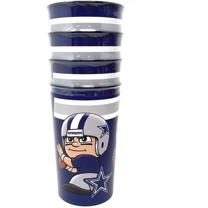 Vaso NFL Party Cup 4 Pack 22 Oz Cowboys