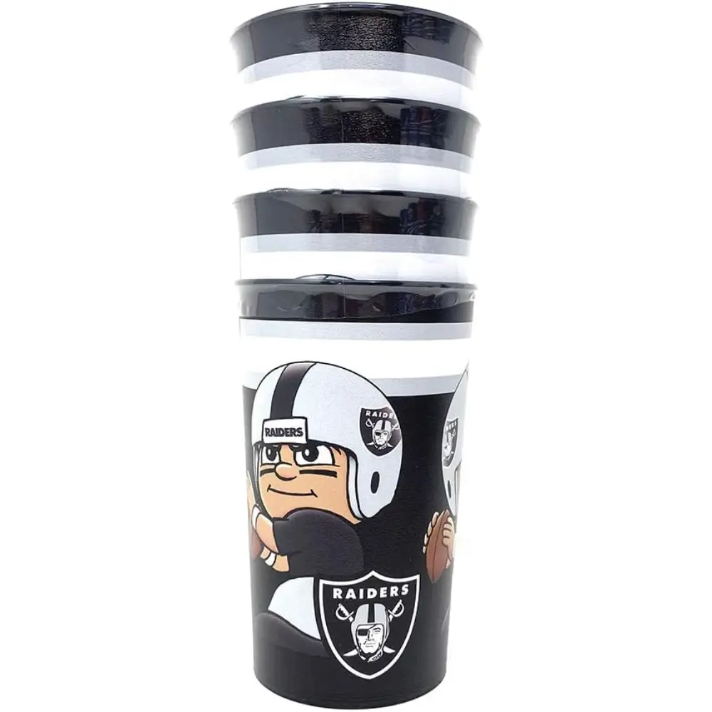 Vaso NFL Party Cup 4 Pack 22 Oz Raiders
