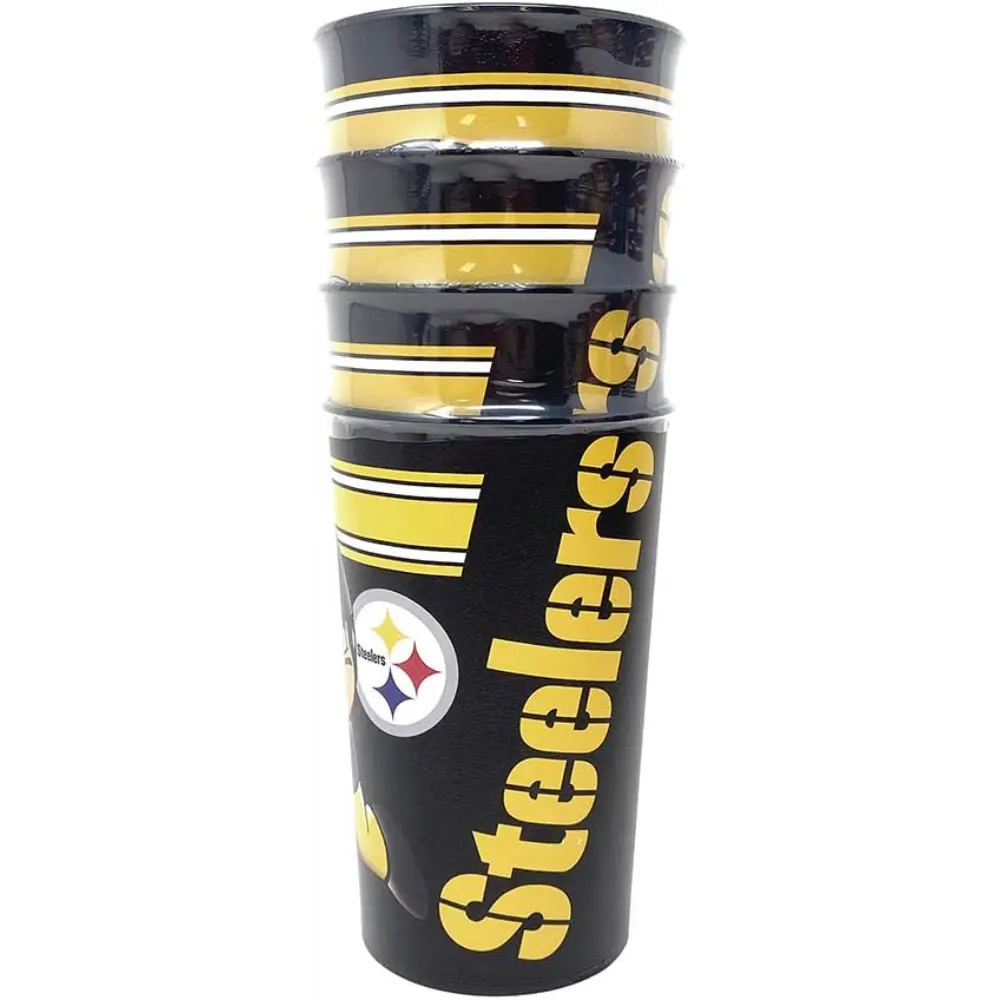 Vaso NFL Party Cup 4 Pack 22 Oz Steelers